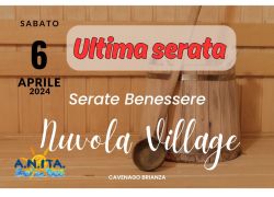 Locandina Serata Benessere Nuvola Village 1 Aprile
